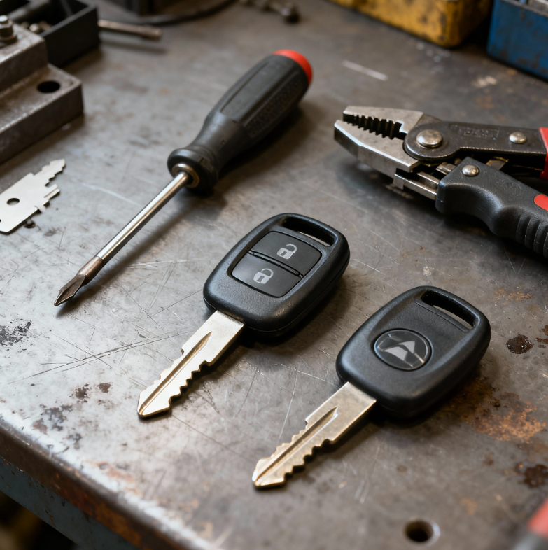 Background-checked and certified automotive locksmith technicians providing professional car key replacement services in Las Vegas with advanced programming equipment